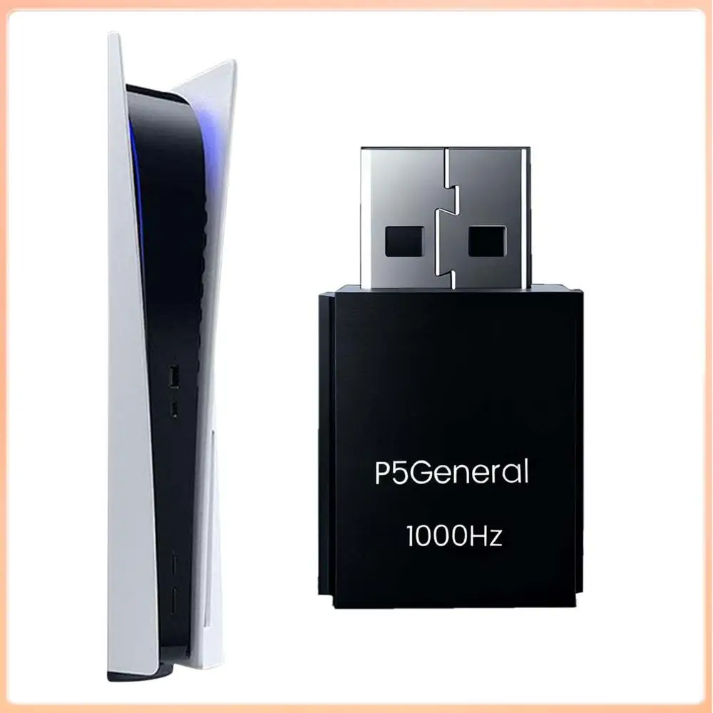 

P5General Plug-and-Play Controller Converter with True 1000Hz Bidirectional Gamepad Converter USB Receiver Fit for Raspberry Pi
