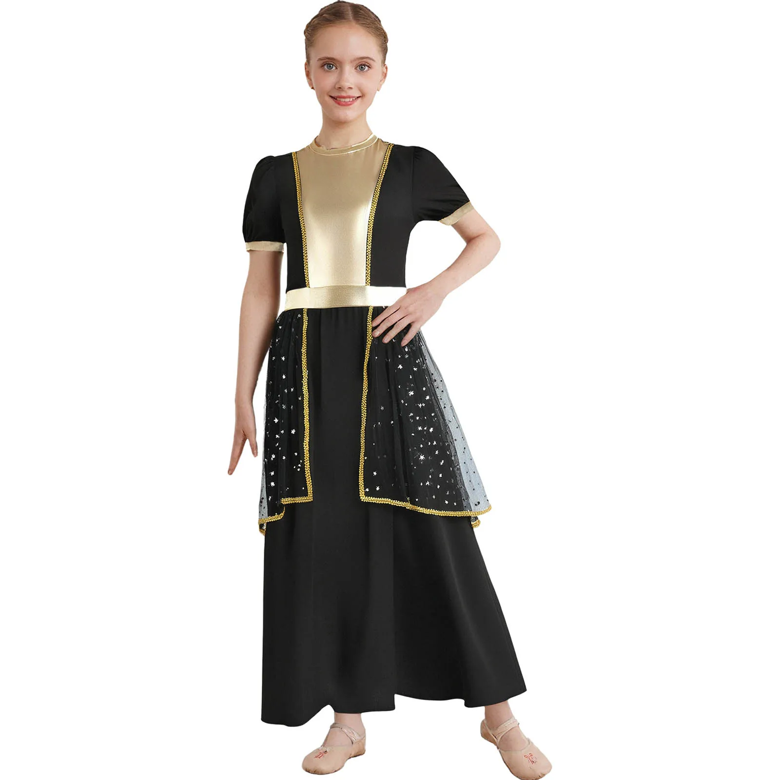 

Kids Girl Halloween Carnival Angel Cosplay Costume Ancient Greek Roman Athena Goddesses Gold Trim Princess Dress Church Choir