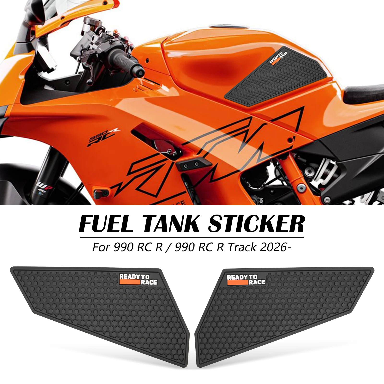 サイド燃料タンクステッカー-オートバイ燃料タンクパッド-燃料タンク滑り止めパッド-ktm-990-rc-r-990rcr-990-rcr-トラック-2026用
