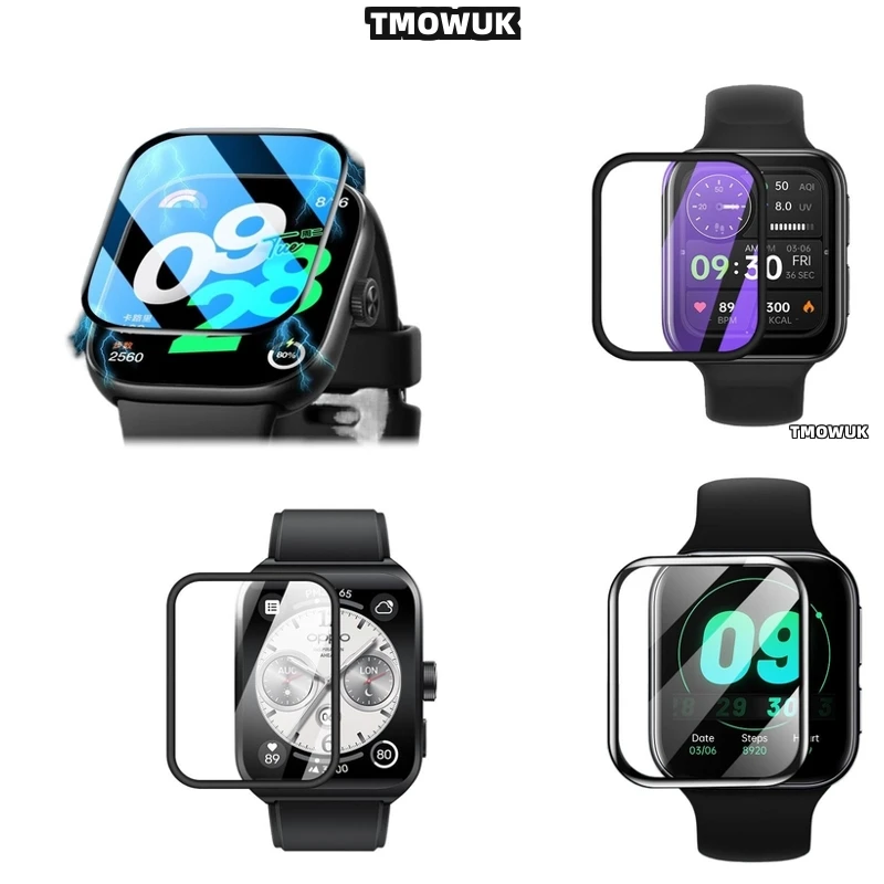 

For OPPO Watch 2 3 4 Pro SE Free Band 2 42mm 46mm Full Cover 3D Curved Screen Film Soft Flexible Anti-Scratch PMMA