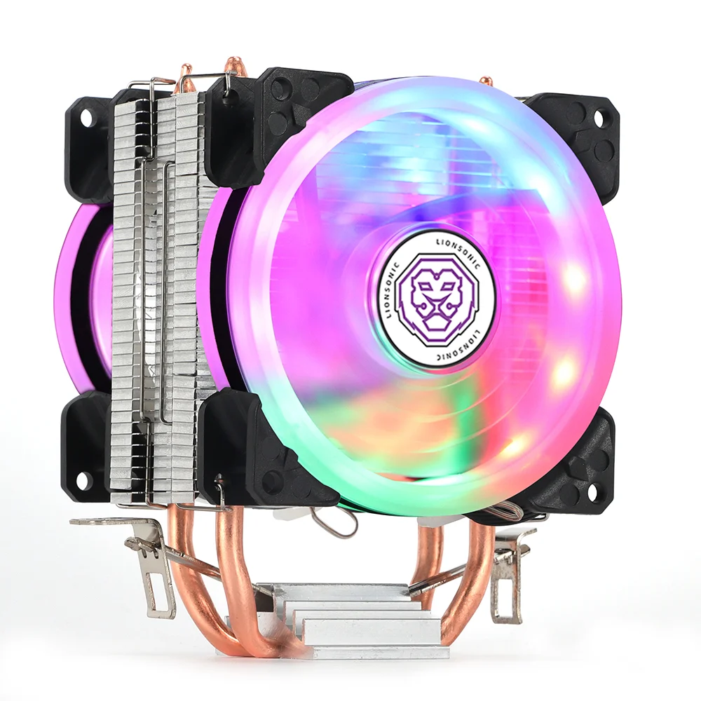 2 Heat Pipes CPU Cooler RGB 90mm PWM 4Pin i5 PC Quiet for Intel LGA 1700 1200 2011 2011-3 1150 1151 AMD AM4 AM3 CPU Cooling Fan