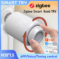 Tuya Zigbee Smart TRV (Thermostatic Radiator Valve),Constant Temperature Control, APP Remote/Timer,Energy Saving Knob Adjustment