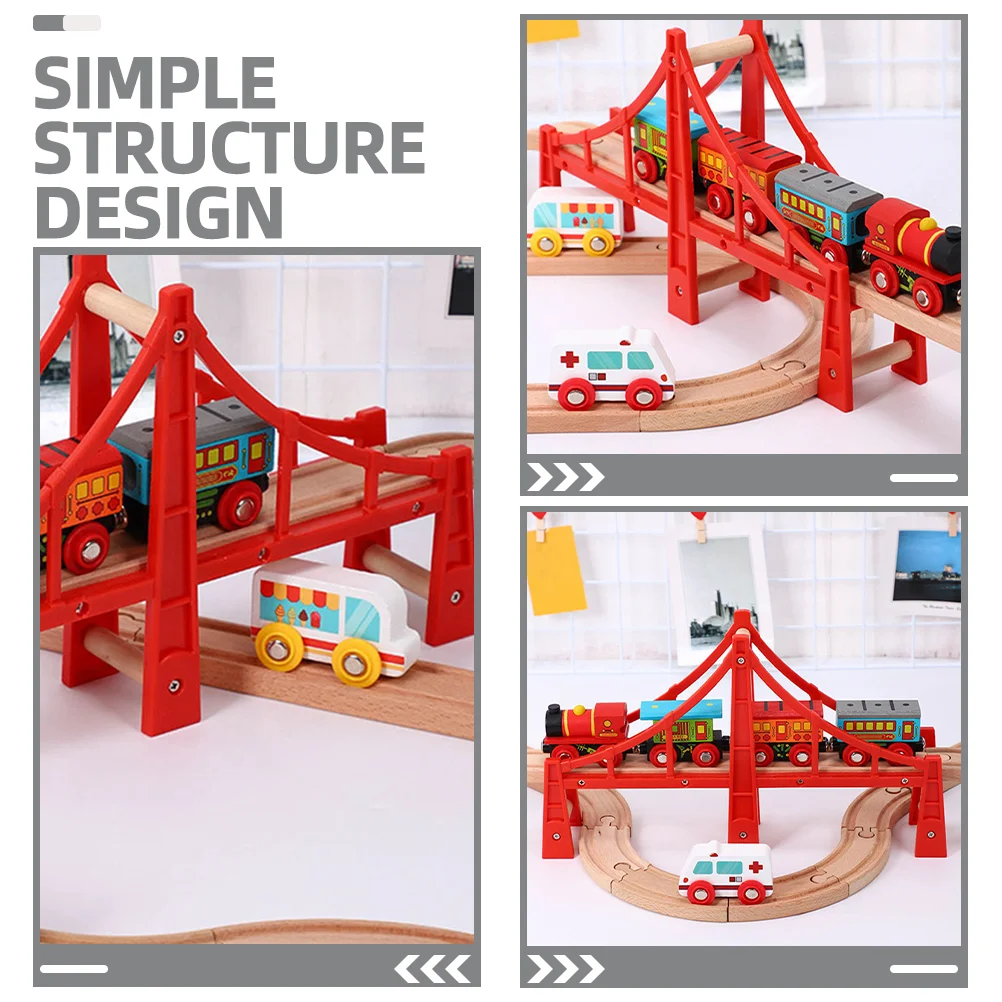 2 Pcs Train Bridge Model Track Supplies Toys Railway Scene Layout Prop Accessories Bulk DIY