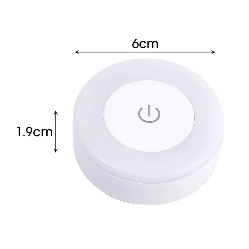 LED Touch Sensor Night Lights 3 Modes USB Rechargeable Magnetic Base Wall Lights Round Portable Dimming Night Lamp Room Decor