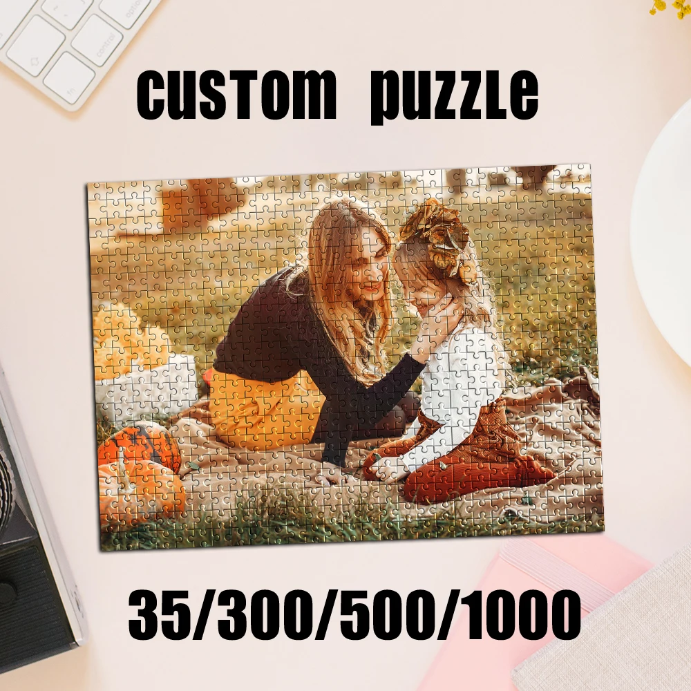 35/300/500/1000 Stück personalisiertes, individuelles Fotopuzzle, individuelles Outdoor-Camping-DIY-Fotopuzzle, Porträt, handgefertigtes Geburtstagsgeschenk
