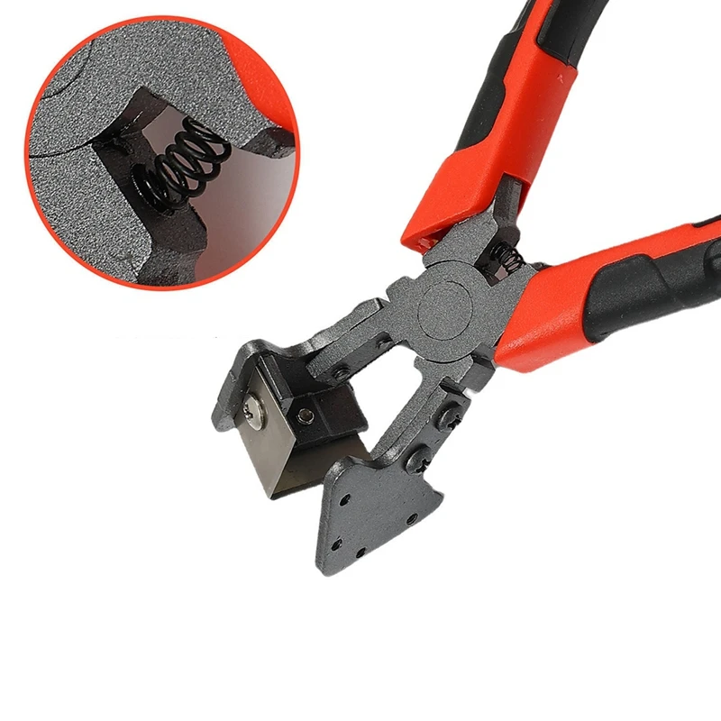 DT16 Rubber Strip Pliers, 90° Right-Angle Cutter for Seal Strip, V-Shaped Trim Shears with 4 Blades, Labor-Saving for Edge