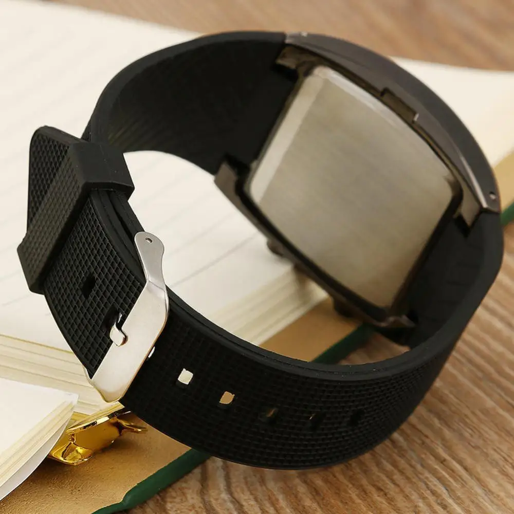 Date Time Display Electronic Watch Men LED Aviation Speedometer Sports Car Meter Dial Digital Wrist Watch