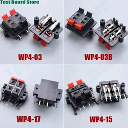 1Piece WP4-3 WP4-3B WP4-17 dual row 4-position connector WP4-15 speaker wiring clip speaker spring terminal switch test clip