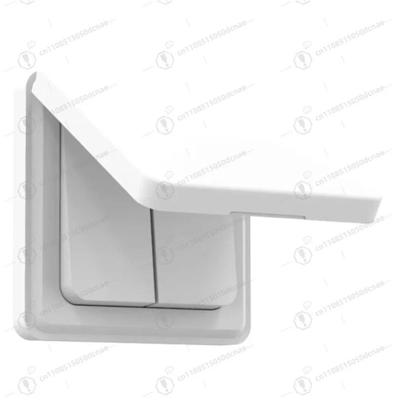 2 Gang 1 Way Electric Switch 16A 250V White PC Frame 65x65mm for RV Caravan Interior Accessory