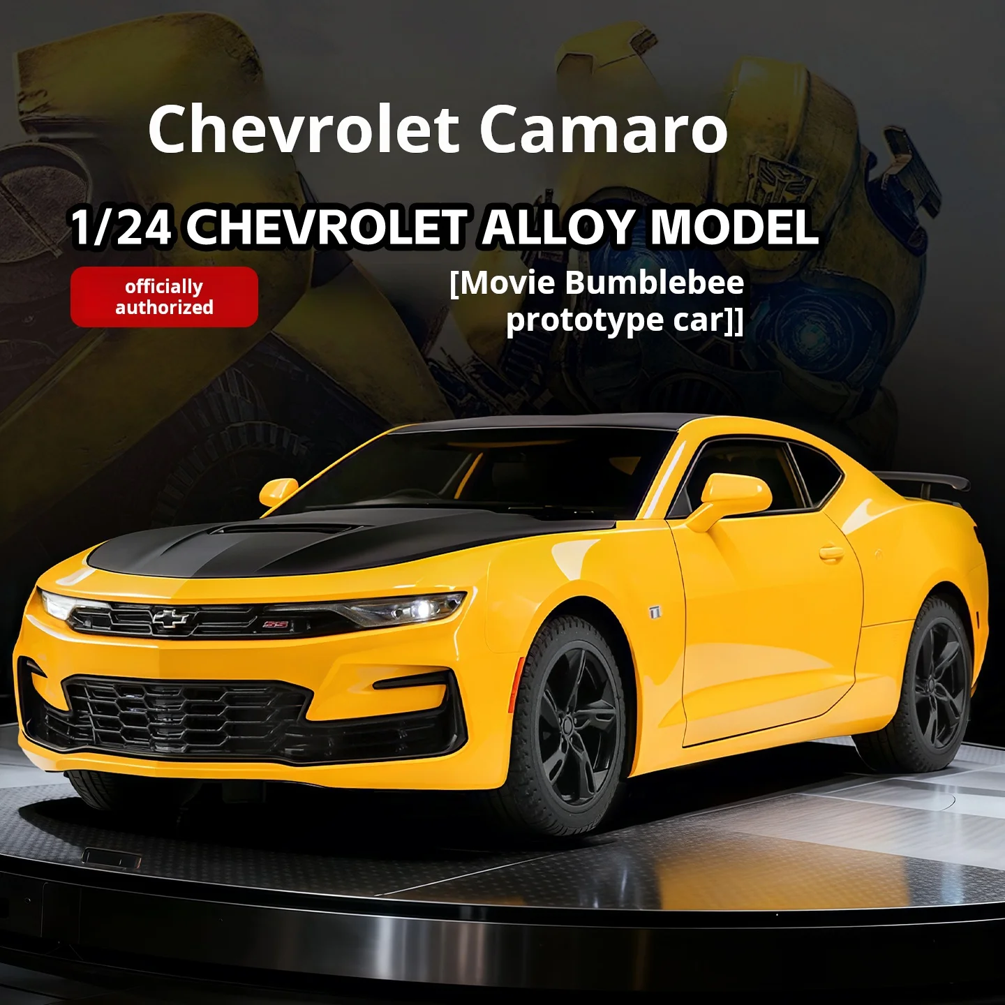 

1:24 Officially Licensed Chevrolet Camaro (Bumblebee) Die-cast Alloy Sports Car Model Toy Collectible Decoration Birthday Gift