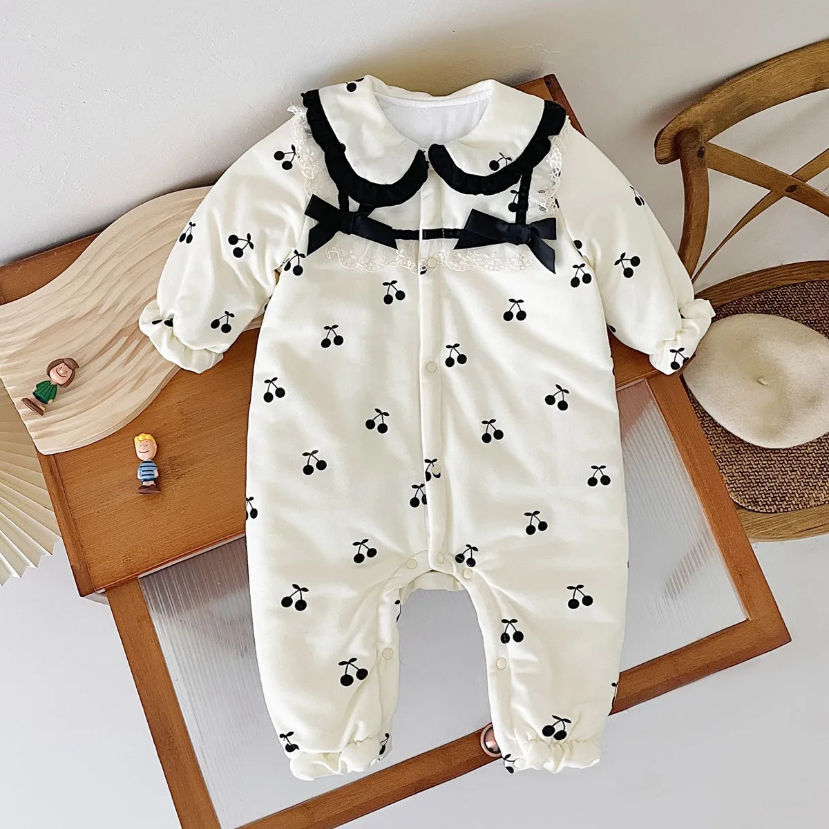 

Sanlutoz Winter Warm Baby Jumpsuits Clothing Cute Long Sleeve Infants Girls Rompers Clothing Princess