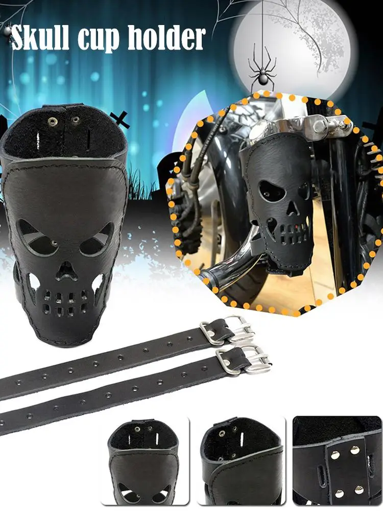 AliExpress NONE Bicycle Motorcycle Drink Bottle Holder Leather Cup Drink Can Outdoor Travel Portable PU Leather Universal Motorcycle