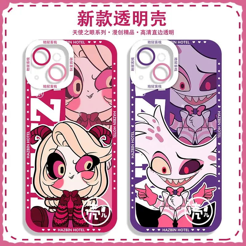 Alastor Angel Dust for Phone Case Anime cartoon game for IPhone12 13 14 15Pro Max Fashion Full Lens Protection Cover Accessories