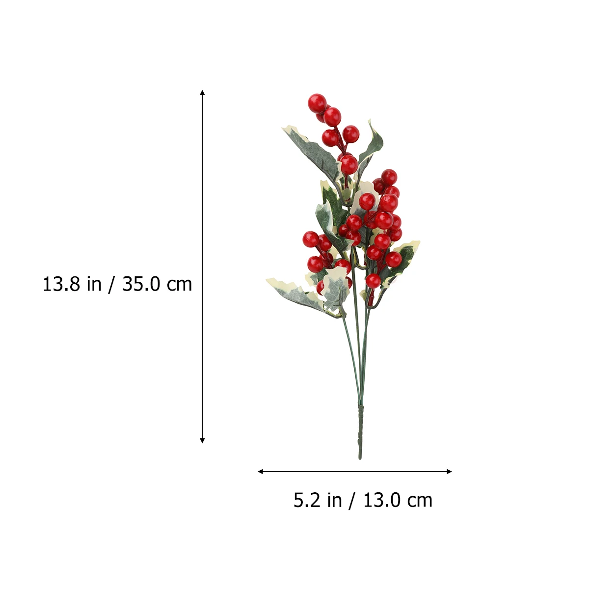 

3 Pcs Christmas Tree Ornament Artificial Berry Branch Decorations Red Stems Berries