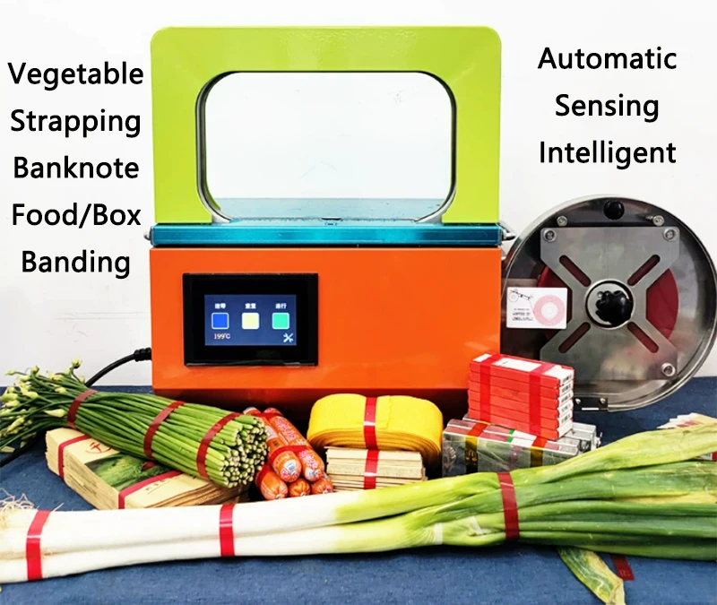 

High Speed Automatic Sensing Intelligent Strapping machine Vegetable Bundling machine Banknote Tying Machine OPP Banding machine