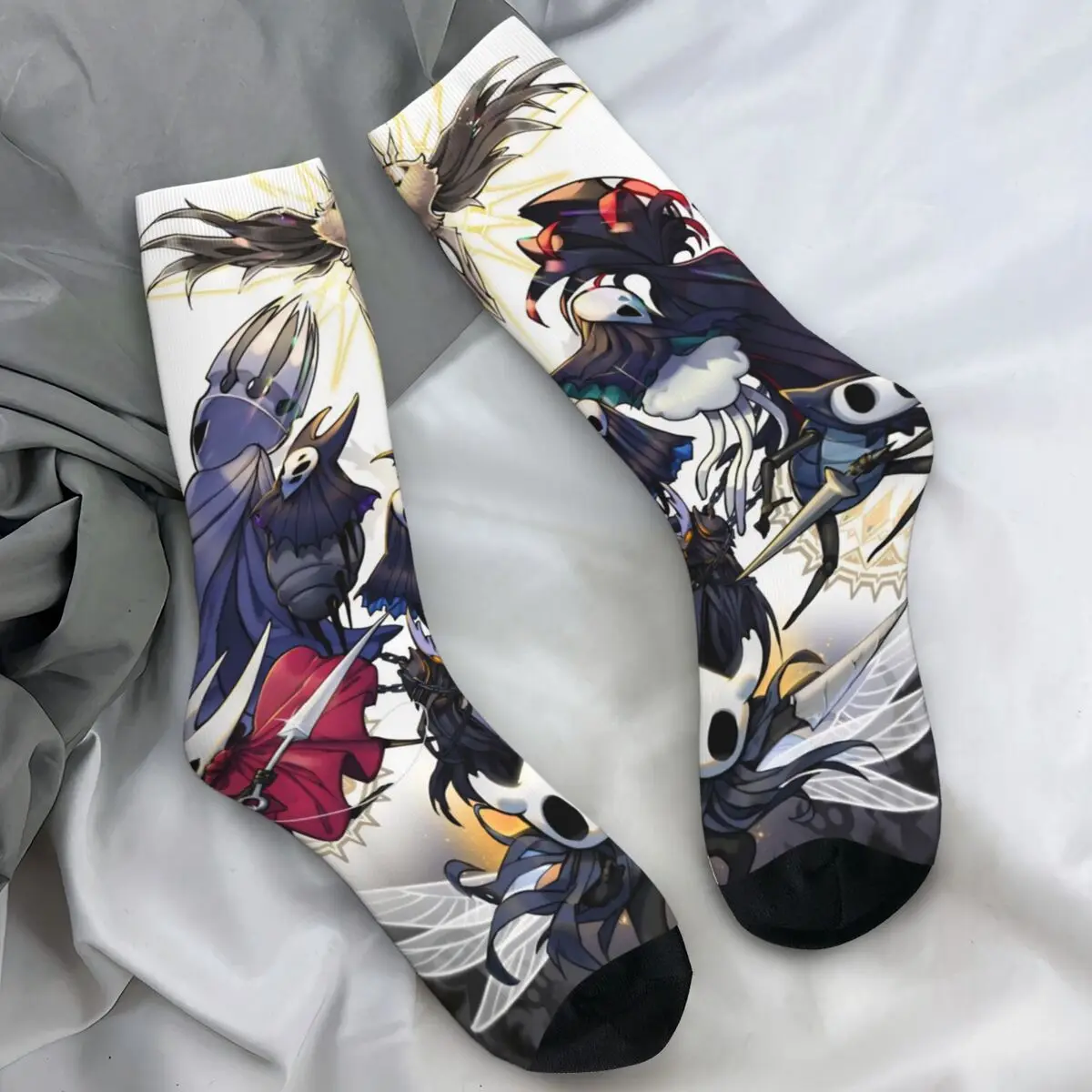 

Носки унисекс, полые рыцарские чулки с героями мультфильмов, рыцарь и шершень, зимние винтажные мягкие носки, уличные противоскользящие носки с графикой