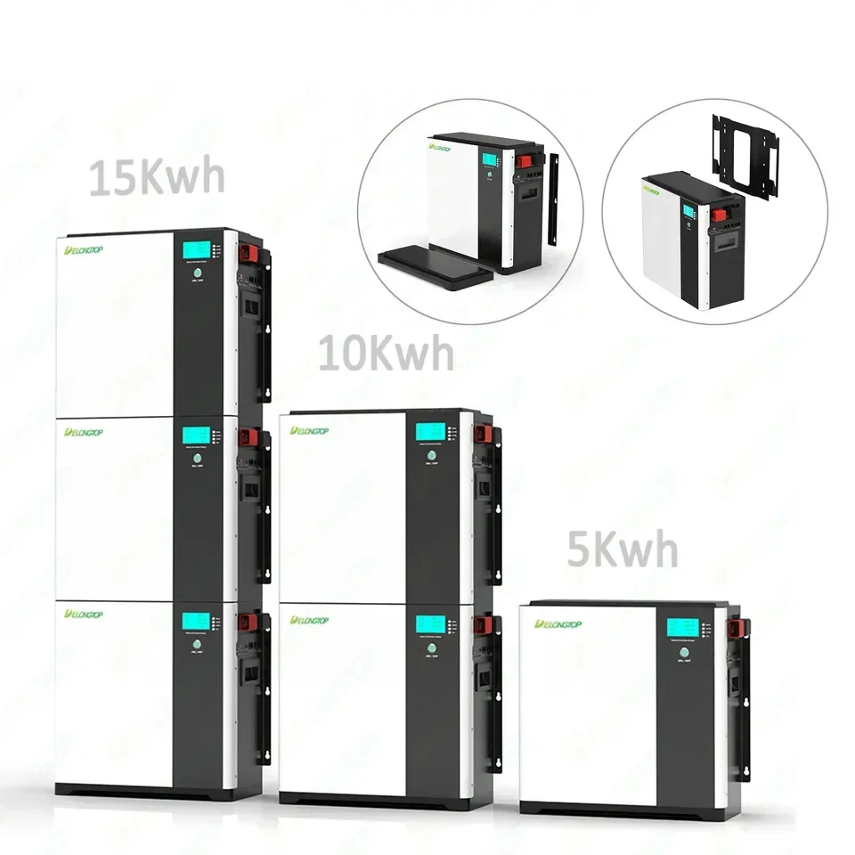 

Delong Hot Sale 24v 48v 100ah 5kwh 10kwh Power Wall Wall Mounted Solar System Lifepo4 Energy Home Battery