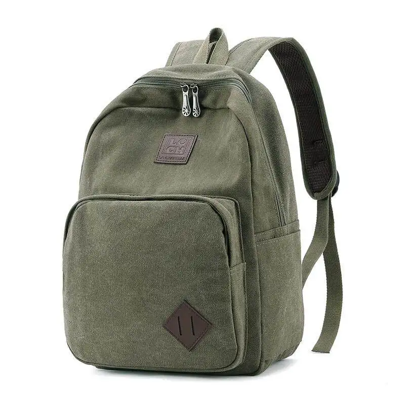 

Durable Canvas Men's Backpack Bookbag Double Shoulder Bag Tool Pouch Wear-resistant Simple Design Montmey Brand Senior Approp...