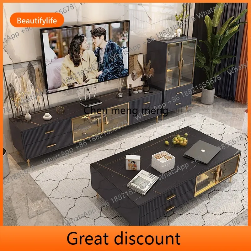 

D53 Минималистичный рок-панельный шкаф для телевизора, журнальный столик, комбинация современной простой маленькой квартиры, скандинавский стиль