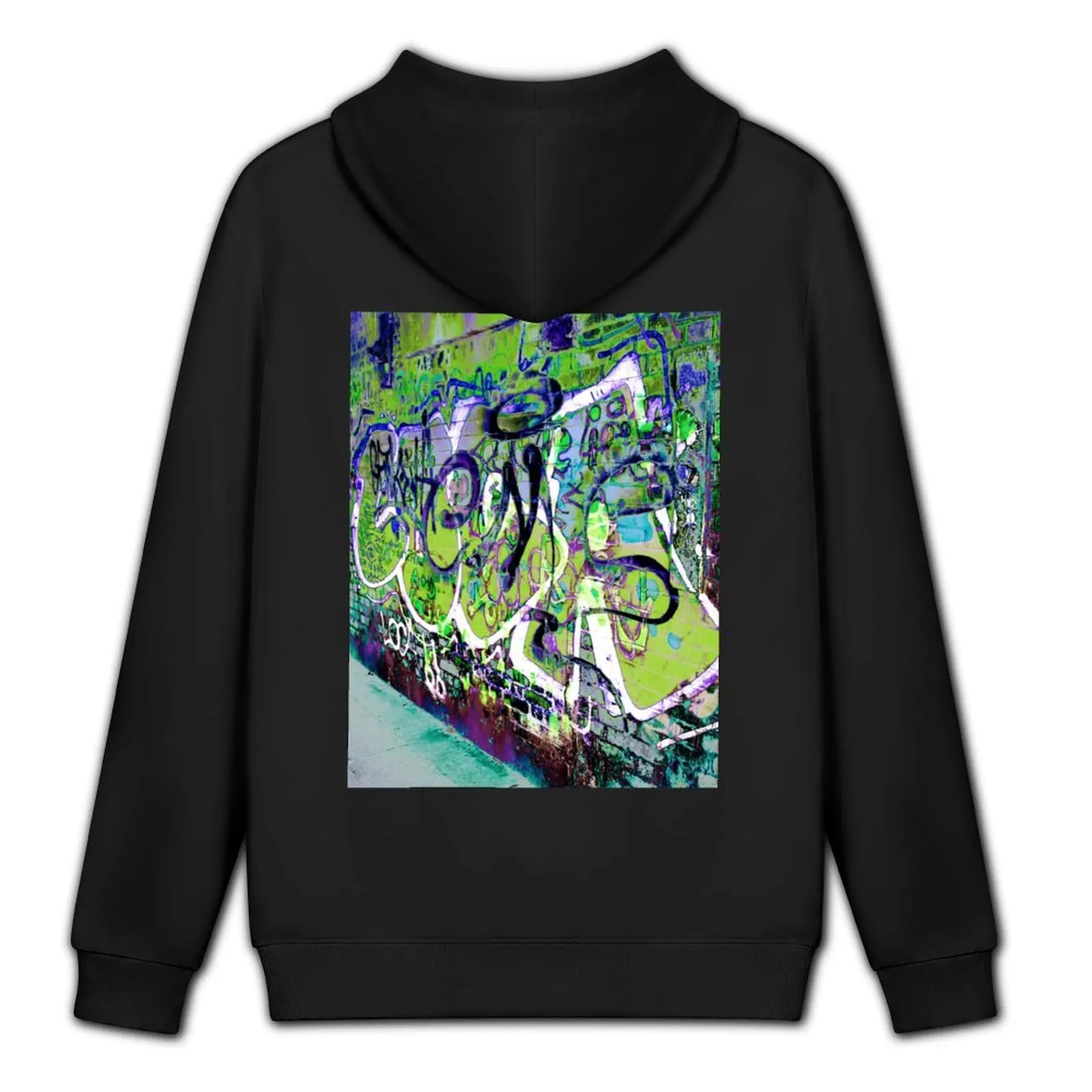 Camden Ambient Graffiti - Lime Hoodie men clothing aesthetic clothing men's winter sweater autumn clothes hoodies for men