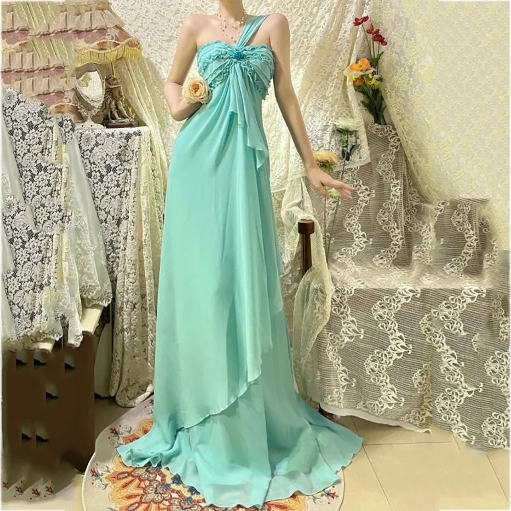 تصميم جديد فساتين لحضور الحفلات الموسيقية للنساء Ruched بدون حمالات على شكل حرف a طيات يدوية عالية الجودة أنيقة سيدة ثوب مسائي الطراز الحديث