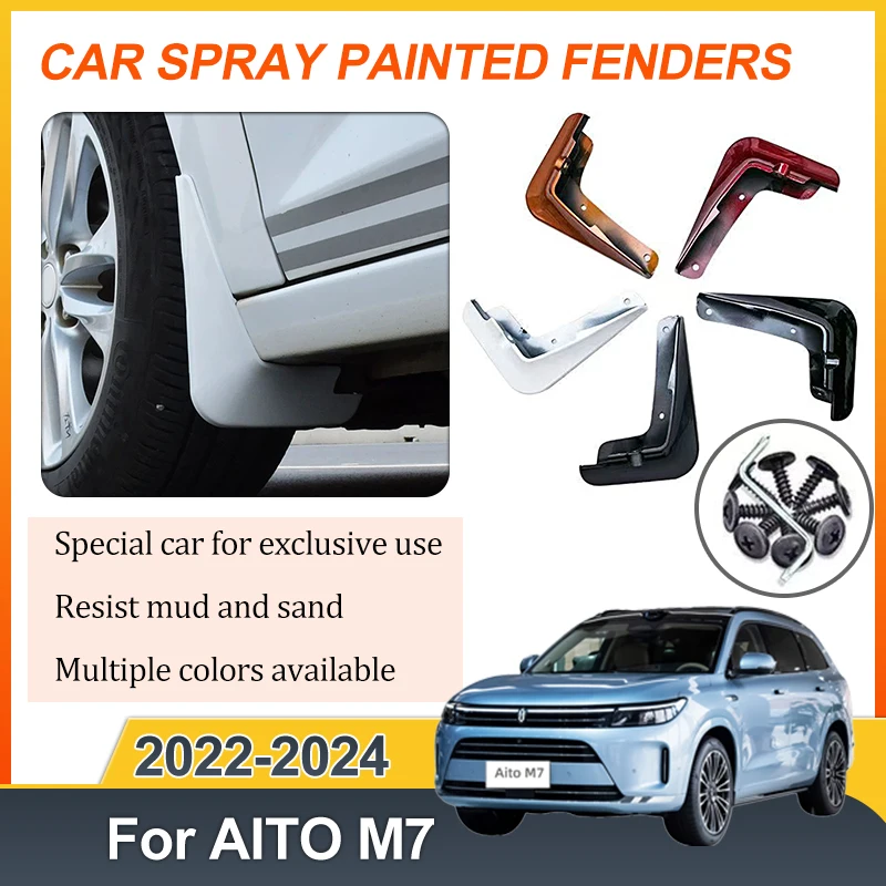 

Car Front Rear Fender For AITO M7 2022 2023 2024 Seres 7 Mud Flaps Splash Guards Mudguards Baking Paint Mudflap Auto Accessories