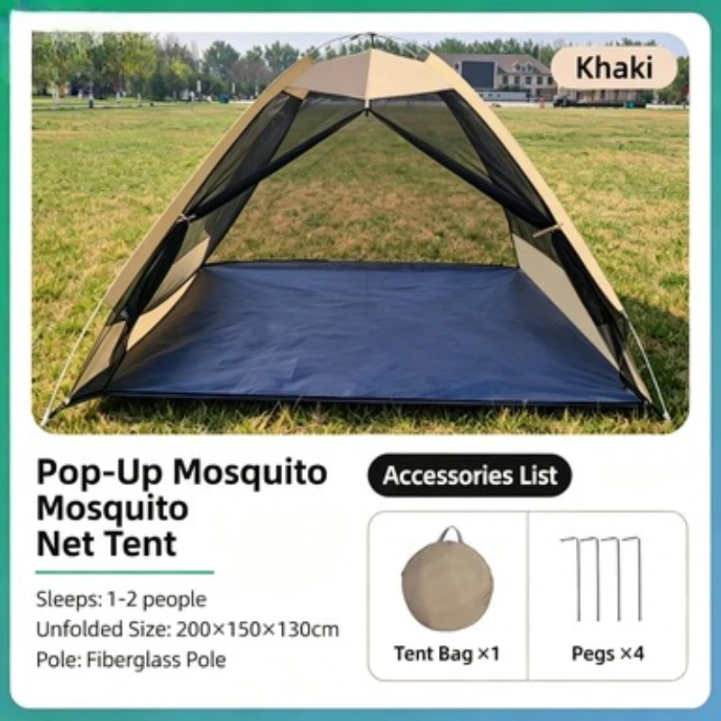 Outdoor Camping Mosquito Proof Tent Hand Thrown Quick Opening Breathable Mesh Tent Indoor and Outdoor Mesh Tent Mosquito Proof