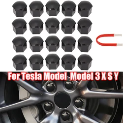 Car Wheel Center Caps Hub Cover Kit For Tesla Model 3 X S Y Tire Screw Cap Protective Cover Modification Replace Accessories