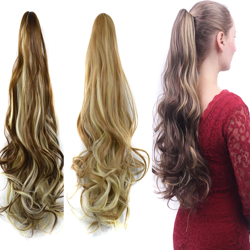 Claw Clip On Ponytail Synthetic Wavy False Hair Extension Hairpiece for Women Accessories