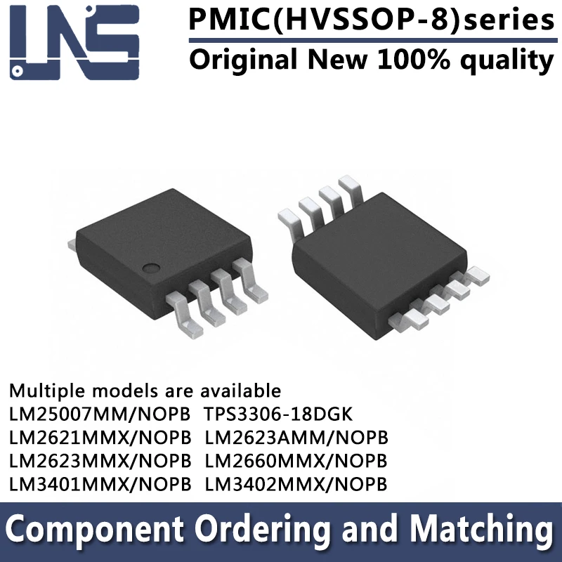 1PCS TPS3306-18DGK LM25007MM/NOPB LM2621MMX/NOPB LM2623AMM/NOPB LM2623MMX/NOPB LM2660MMX/NOPB LM3401MMX/NOPB HVSSOP-8 PMIC