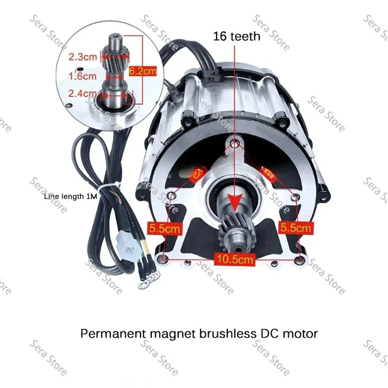 1500w 1800w Electric Tricycle 48v 60v 72v 3200rpm 3900rpm High Speed Brushless Differential Motor  Dc Motor   Motor Electrico