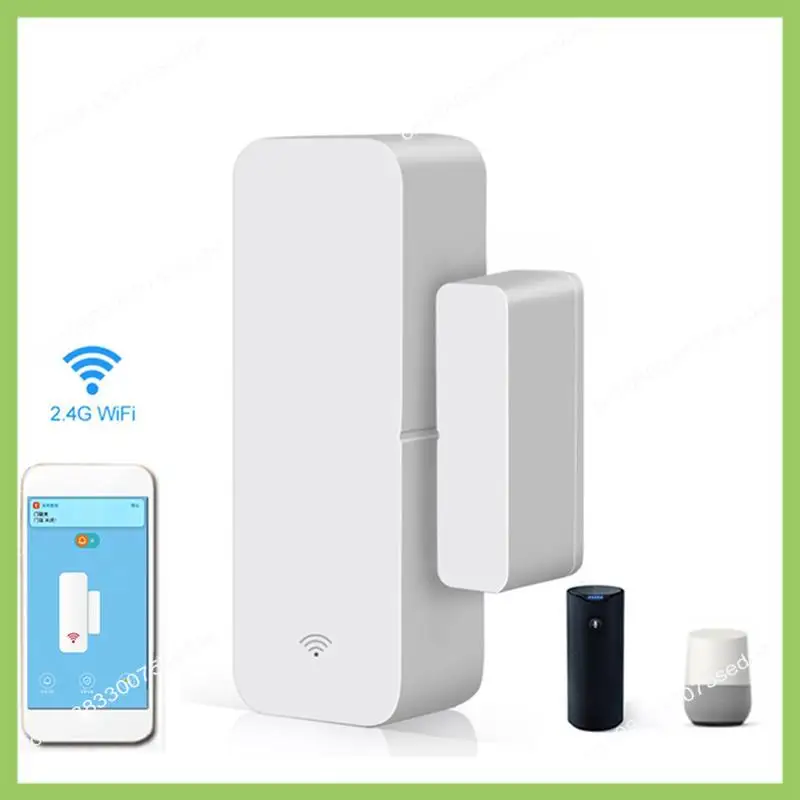 Y19A 1 個 Tuya Wifi ドア磁気スマートウィンドウセンサードアドア検出器ホワイト ABS Alexa Google アシスタント