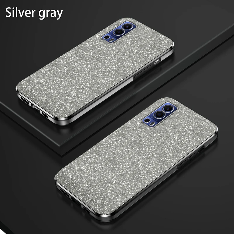 For vivo Y72 5G Case vivo Y52 5G Phone Case vivo Y75s Cover Vivo V2053 V2041 Gradient Glitter Plating Silicone Back Cover Funda