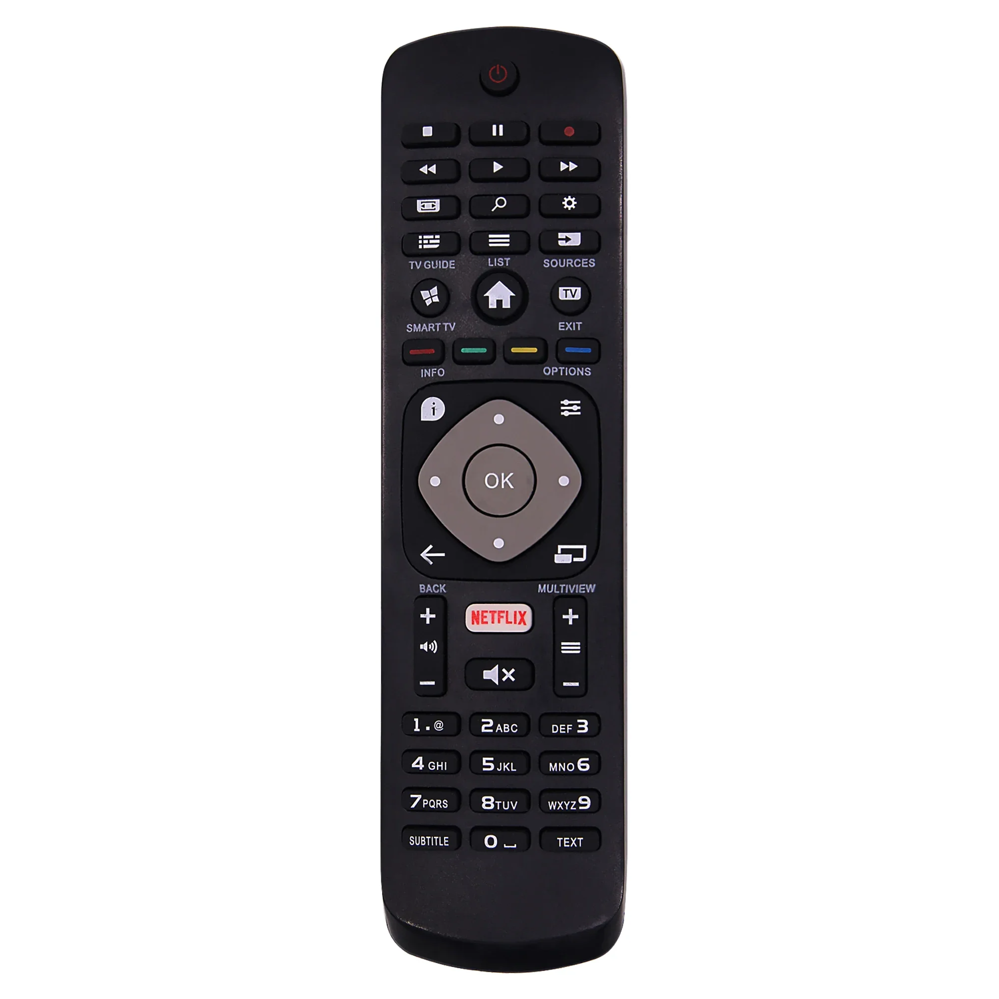 Nuevo Control Remoto Universal de Repuesto con Botones de Netflix, Control Remoto de Repuesto para Televisores Inteligentes Philips, Televisores LCD LED