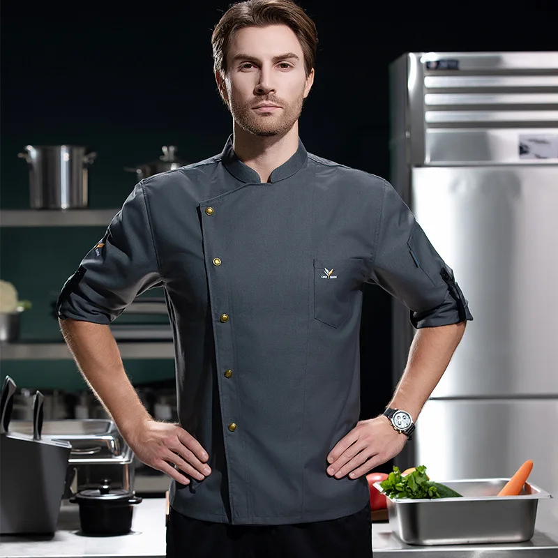 

Рабочая униформа шеф-повара, с длинными рукавами, для кейтеринга, ресторанов, столовых, кухонь отелей, осенняя одежда для поваров, для выпечки, кондитерских работ, для пекарей.