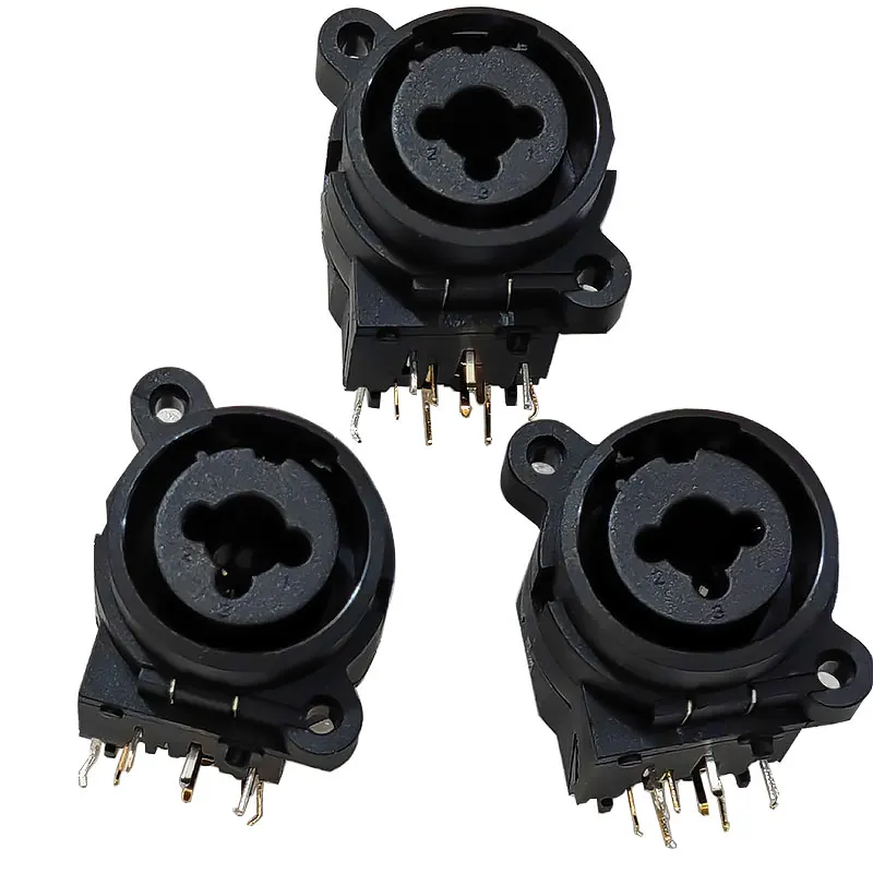 7/10/11pin Dual XLR Jack+6.35mm Female Socket Set XLR Microphone Jack 7pin 10pin 11pin Seat Audio Socket Panel Mounted Type