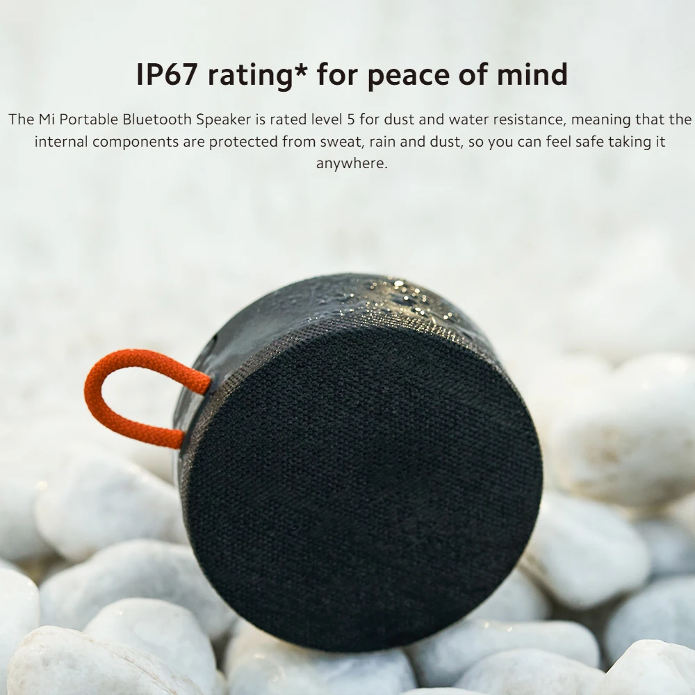 Versão global Xiaomi Mi Alto-falante Bluetooth portátil ao ar livre Bluetooth 5.0 IP67 à prova d'água 2000mAh Bateria
