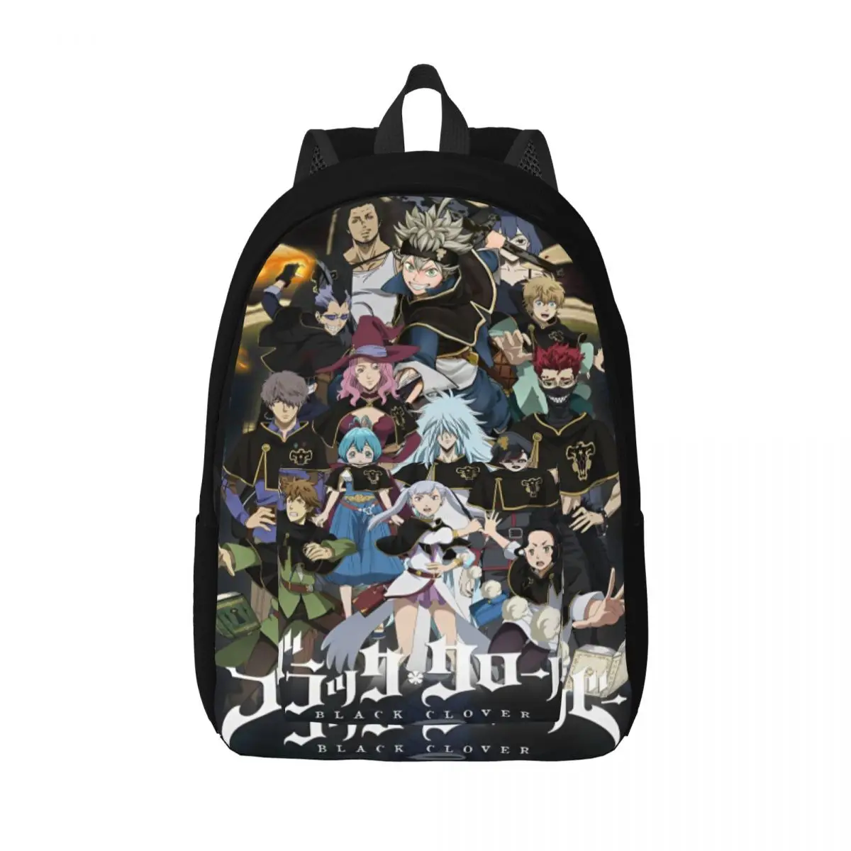 Black-Clovers Anime Manga Backpack for Men Women Casual Student Hiking Travel Daypack Laptop Computer Shoulder Bag Outdoor