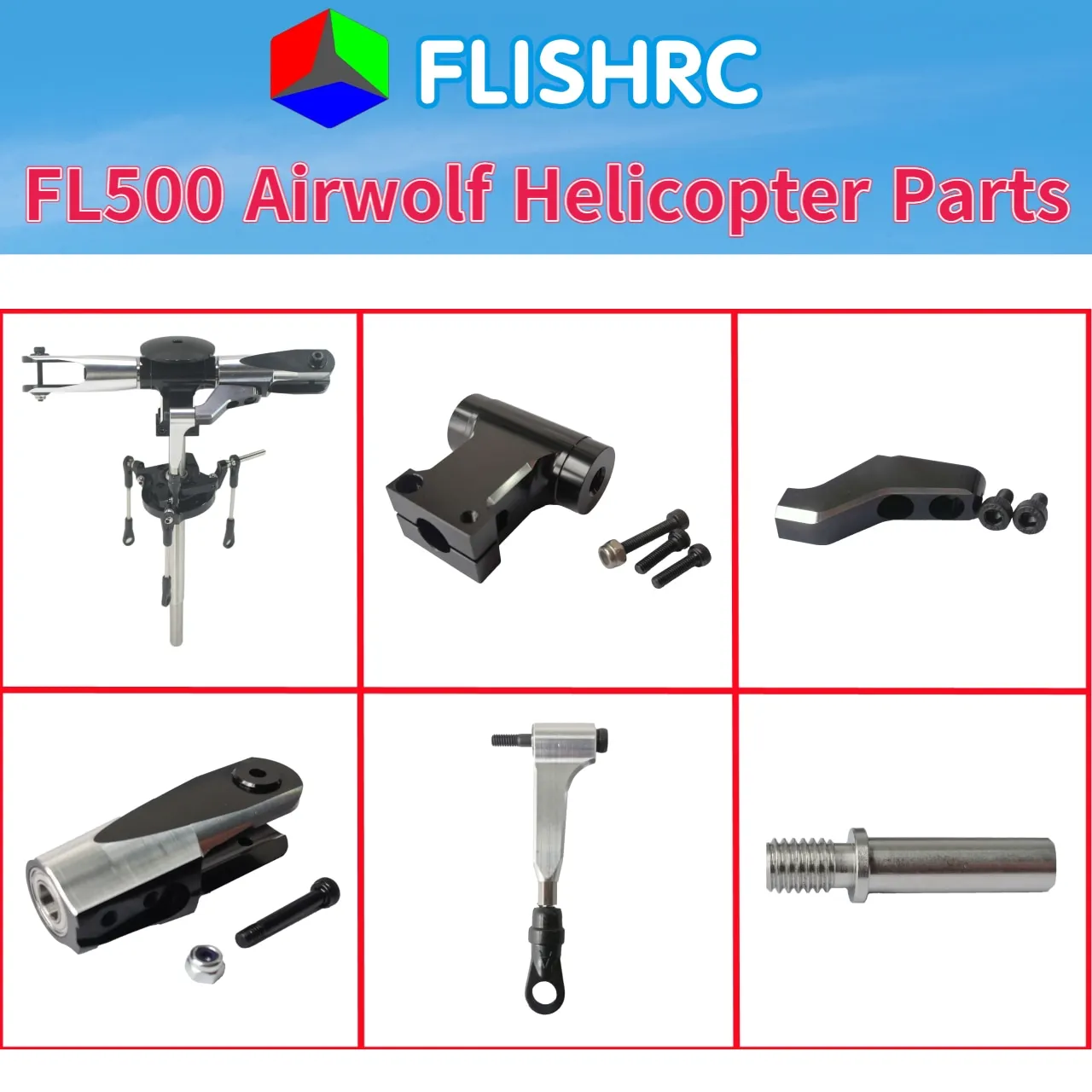 FLISHRC FL500 Airwolf Helicopter Accessories Simulation RC Helicopter Parts