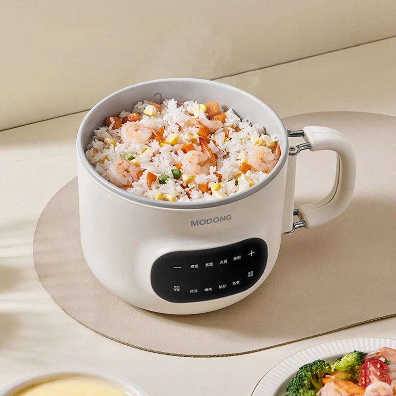 2.0L Portable Electric Cooking Pot Household Multicooker Hotpot Rice Cooker Non-stick Frying Pan Travel Electric Skillet 220V