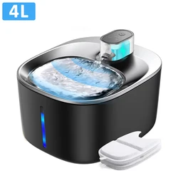 4L Wireless Cat Water Fountain 4000mAh Battery Operated,Ultra Quiet Pet Water Fountain with Motion Sensor for Cats Dogs Drinking