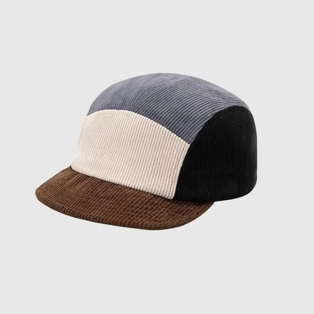 Casual Autumn Winter Baseball Cap Corduroy Warm Short Brim Cap Japanese Style Windproof Cold Hat For Men Women