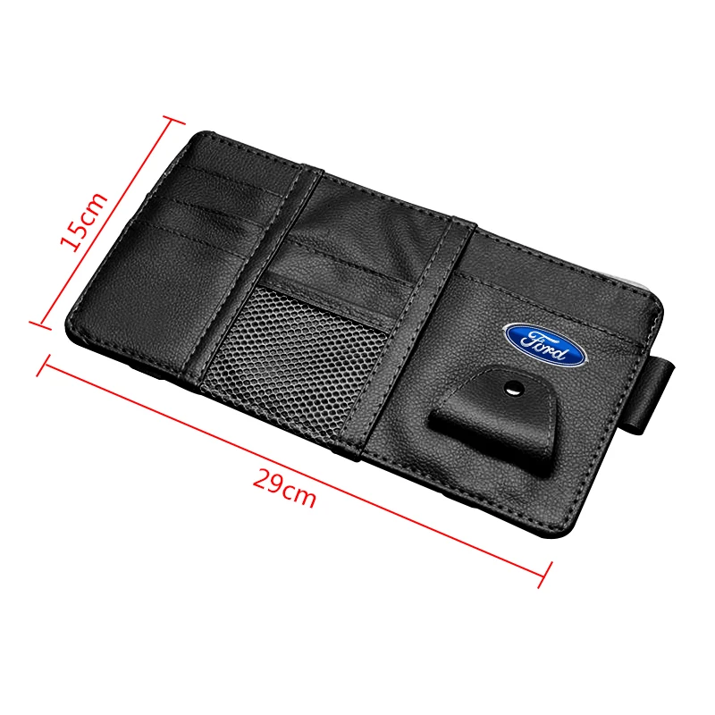 Car Sun Visor Point Type Multi-function Storage Bag Car Accessories For Ford Fiesta EcoSport Ranger Mondeo Mustang FOCUS 2 3 4