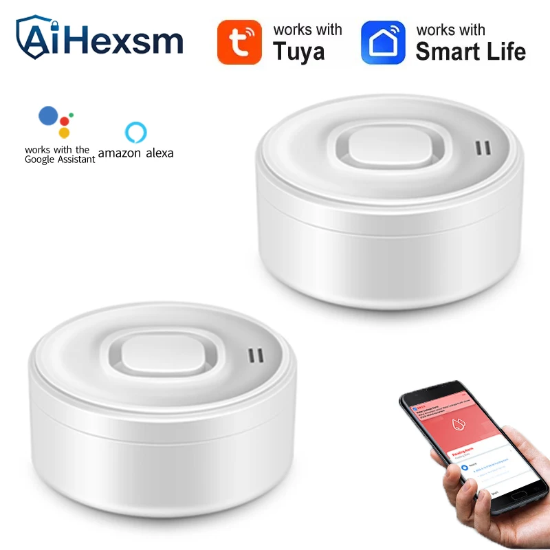 Stereoscopic Tuya WiFi Smart Water Leak Sensor 100DB Liquid Leakage Alarm Overflow Level Detector Flood Protection SmartLife APP