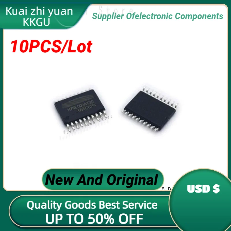 10PCS/Lot New And Original N76E003AT20 Spot First Package TSSOP20 Nuvoton Microcontroller Authentic Encapsulation TSSOP-20