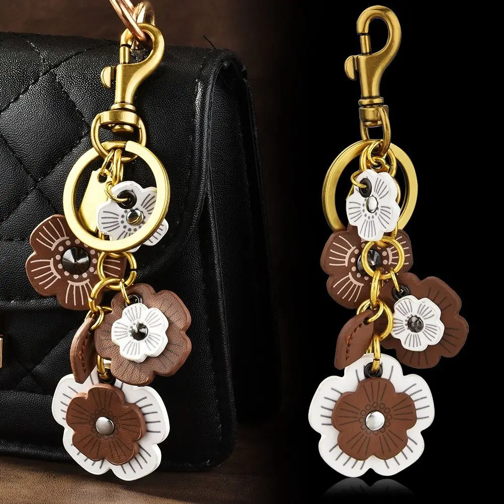 Creative Retro Bag Hanging Ornaments Multipurpose Elegant Flower Keychain Lightweight Backpack Pendant Decoration Pendant