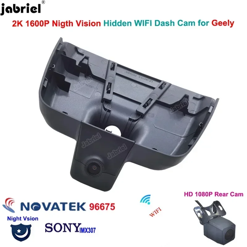 Jabriel For Geely Okavango Haoyue VX11 Proton X90 2019 2020 2021 2022 2023 2K 1440P Dash Cam Rear Camera Car DVR Video Recorder