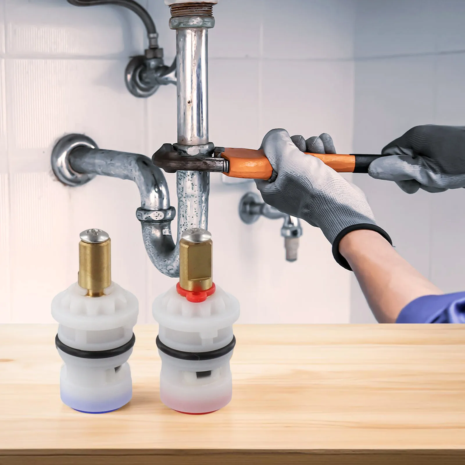 For Bathroom Use Faucet Cartridge Replacement Leak-Proof Faucet Repair 0.93 X 0.92 X 1.81 Inches Compact Size For Valves