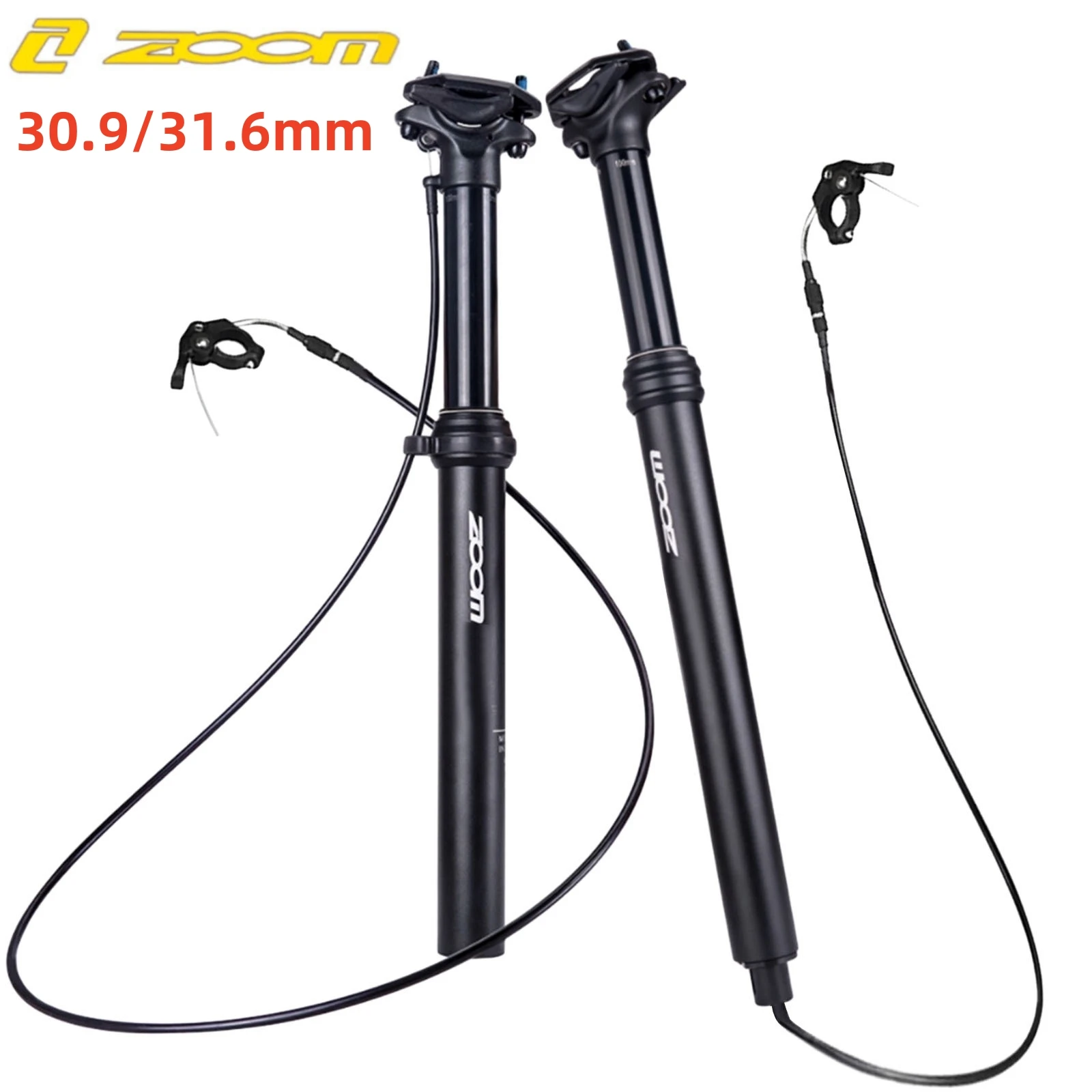 

ZOOM Bicycle Seatpost 30.9mm 31.6mm Internal Wiring /External Wiring Remote Control Telescopic MTB Dropper Suspension Seat Post