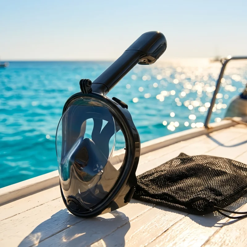 

Подводная маска для дайвинга с защитой от запотевания, полнолицевая, для снорклинга, дыхательная маска, безопасное водонепроницаемое снаряжение для плавания для взрослых и детей